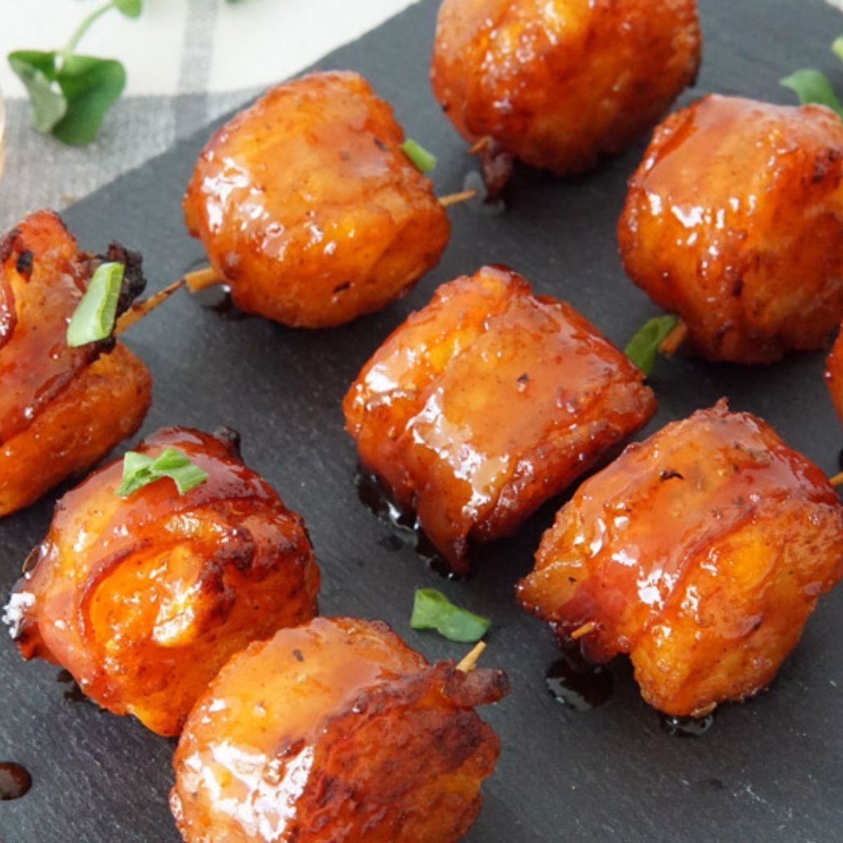 Air Fryer Bacon-Wrapped Tater Tots