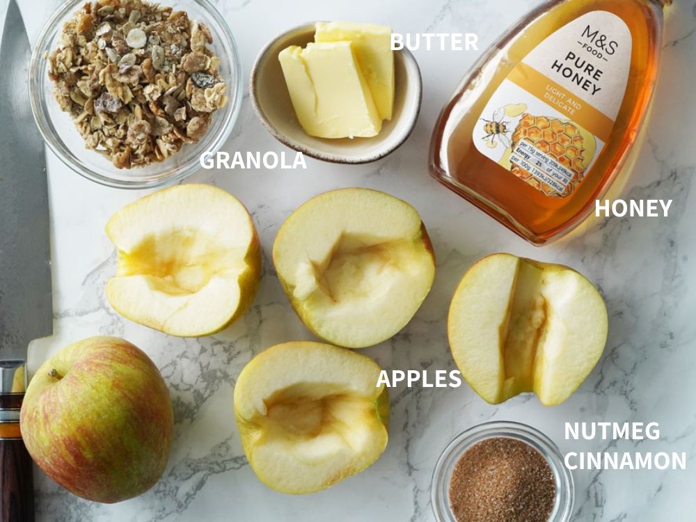 ingredients for air fryer baked apples