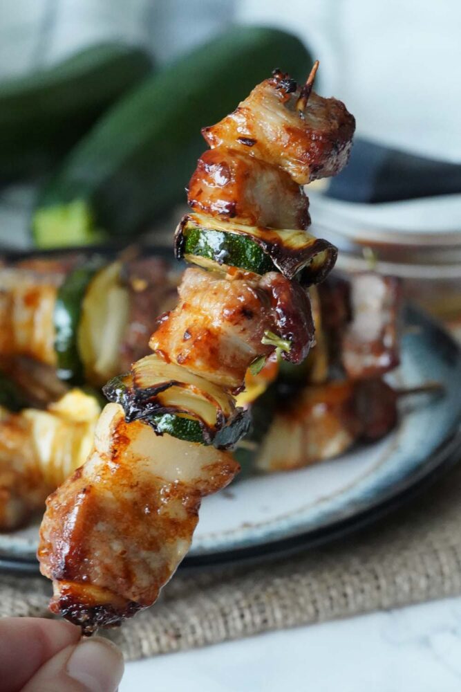 Air Fryer Pork Belly Skewers Air Fry Anytime
