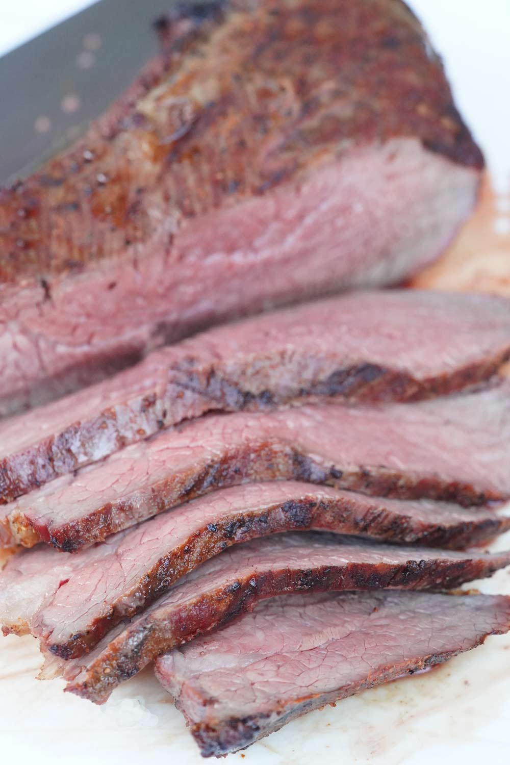 Sliced tri tip steak