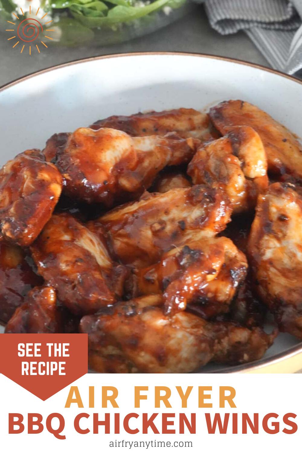 Easy Air Fryer BBQ Chicken Wings Air Fry Anytime