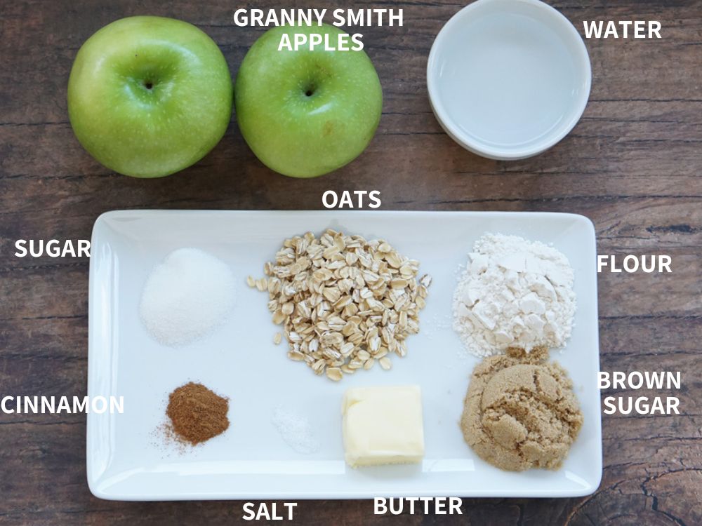 ingredients for air fryer apple crisp