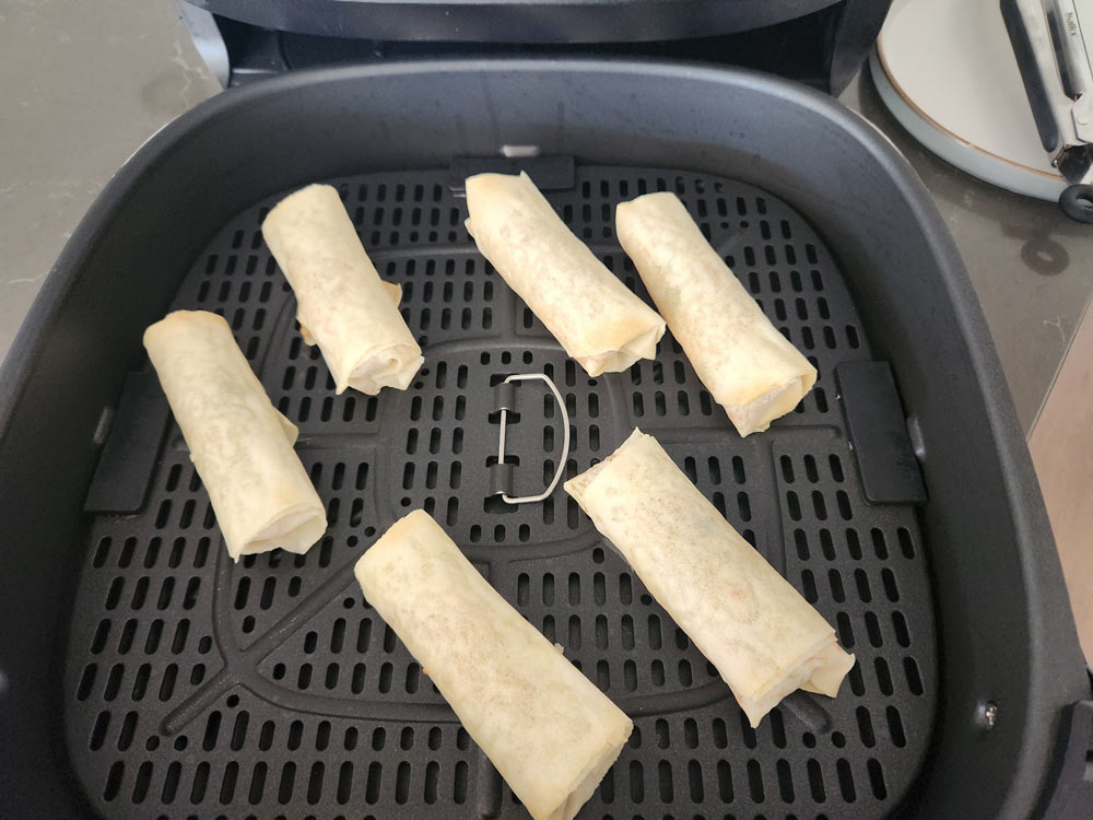 spring rolls in the air fryer